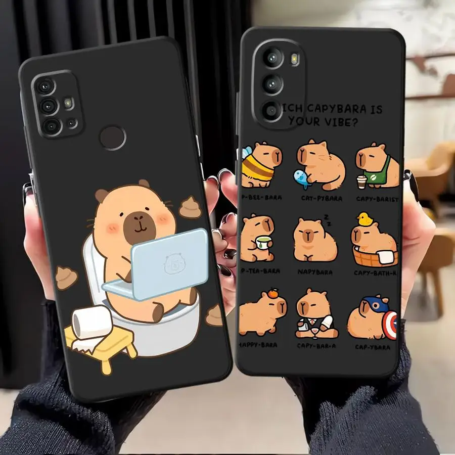 Чехол для Moto Edge 20, 30, S30 Pro X30 Pro, мягкая задняя крышка для телефона, милая капибара
