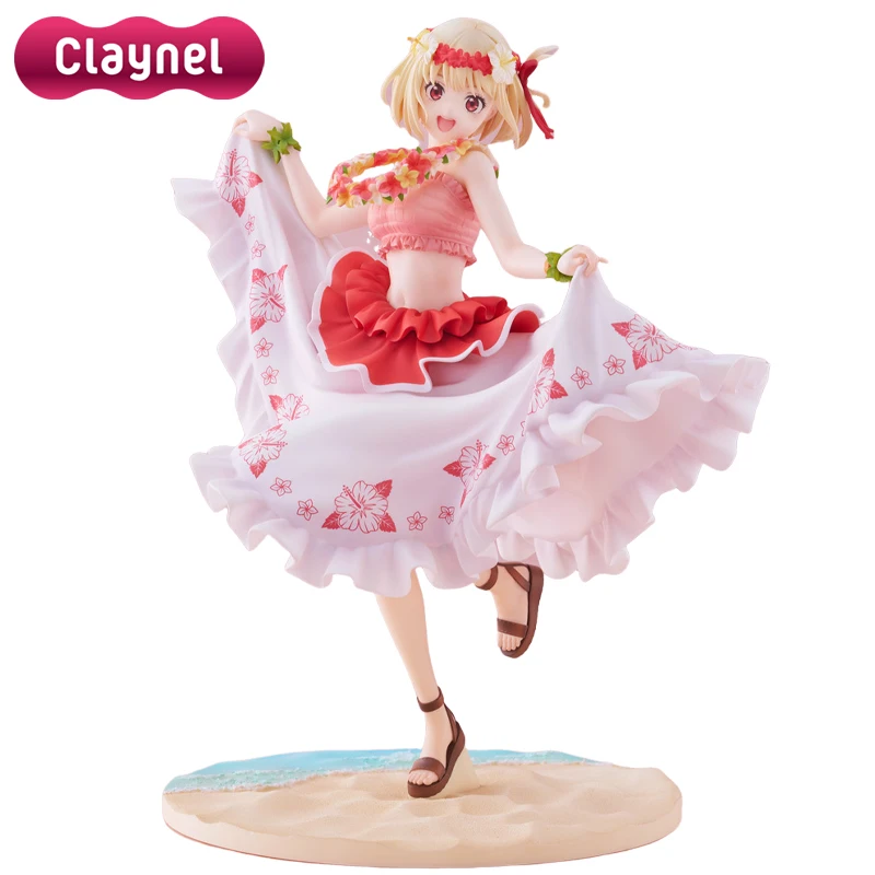 Подлинный оригинальный Claynel Nishikigi Chisato Lycoris Recoil Hawaii Ver. Аниме фигурка Коллекционная модель статуетка игрушка орнамент подарок