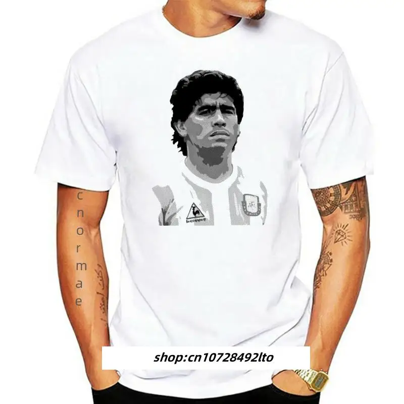 Фото Kaus Lengan Pendek унисекс Kaus Lengan Pendek Диего Армандо Maradona Sampel Аргентина мир футбола винтажный ПК №1