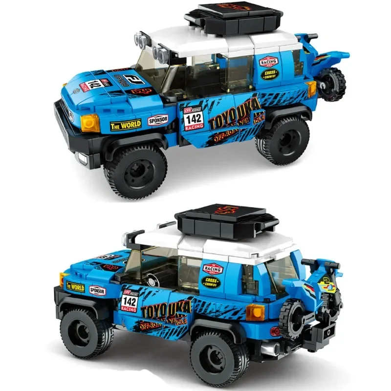Скоростные чемпионы, внедорожник FJ CRUISER, технические автомобили, раллийные гоночные автомобили, модели кирпичей, игрушки, детские подарки для детей