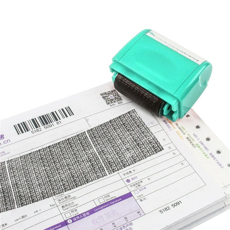 Фото Identity Theft Prevention Stamp Identity Guard Roller Stamp Wide Rolling Security Stamp 6X6x3cm №2