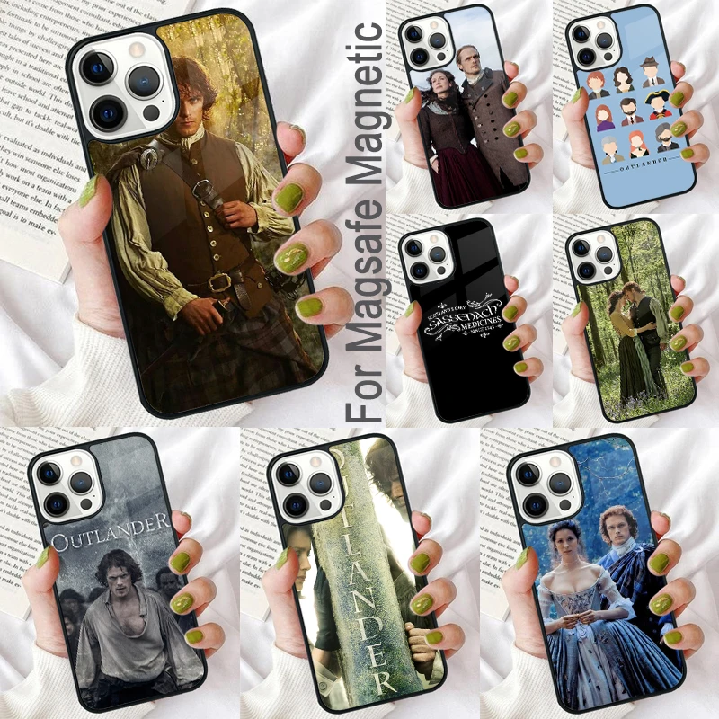 Магнитный мягкий чехол OUTLANDER TV Series для iPhone 16 Promax 15 Pro 13 14 Plus 11 12 Mini MagSafe Coque