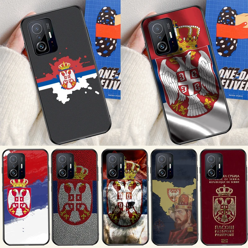 Чехол с флагом Сербии для Xiaomi 14 Ultra 13 11T 12T 13T 14T Pro POCO X7 X6 Pro X3 X5 F3 F5 M6 F6 Pro