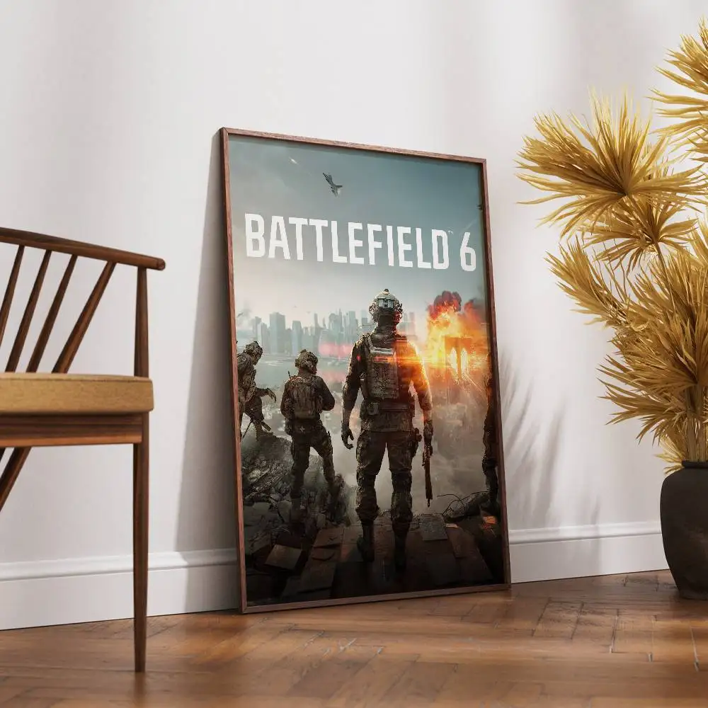 Плакат Battlefields 6, самоклеящаяся художественная водонепроницаемая бумажная наклейка, кофейня, бар, комната (art.: 3920d0ed357b4) - 3920d0ed357b4