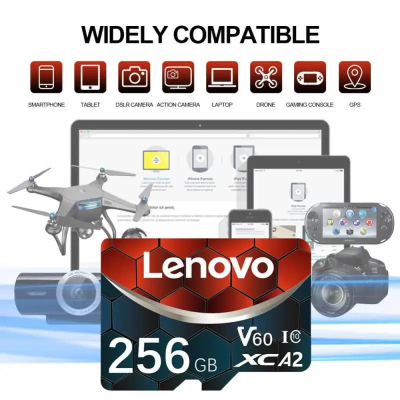 Фото Карта памяти Lenovo 512 ГБ 256 ГБ 128 ГБ 64 ГБ 32 ГБ U3 V30 4K Full HD Micro TF Mini SD Card TF Флэш-карта памяти для телефона/компьютера №4