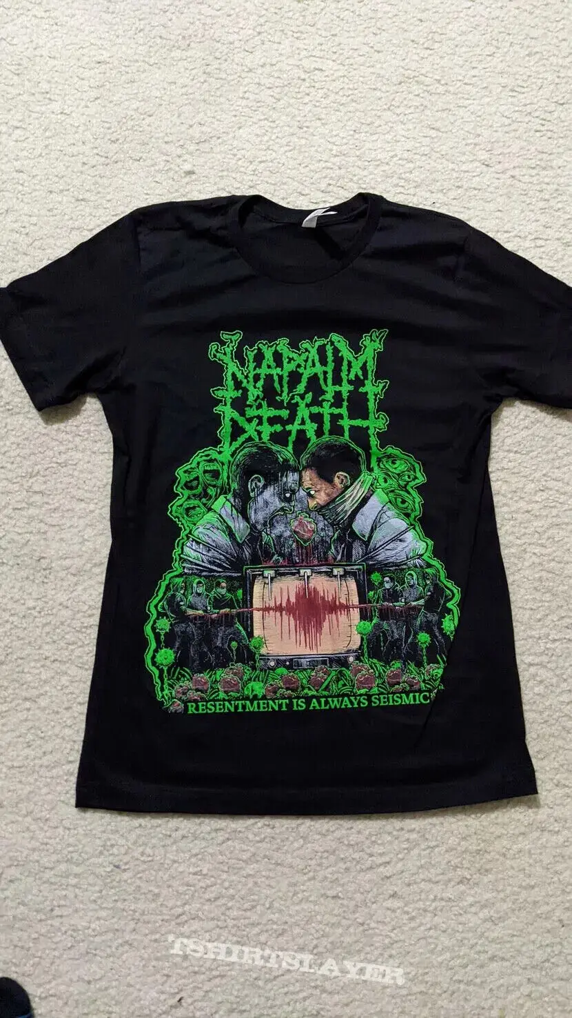 Туристическая рубашка Napalm Death - Resentment is Always сейсмическая Северная Америка 2022 NH5842 с длинными рукавами