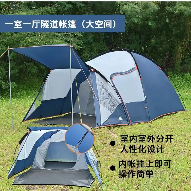 Фото Большие палатки для кемпинга на 3-4 человека Naturehike 타프 Barraca De Acampamento №2