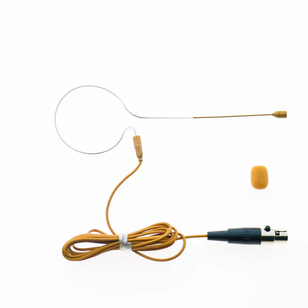 MX153 Подвесная гарнитура с одним ухом, микрофон для Shure SLXD ULXD PGXD BLX GLXD SLX ULX BeltPack, передатчик TA4F, 4 контакта, коричневый цвет