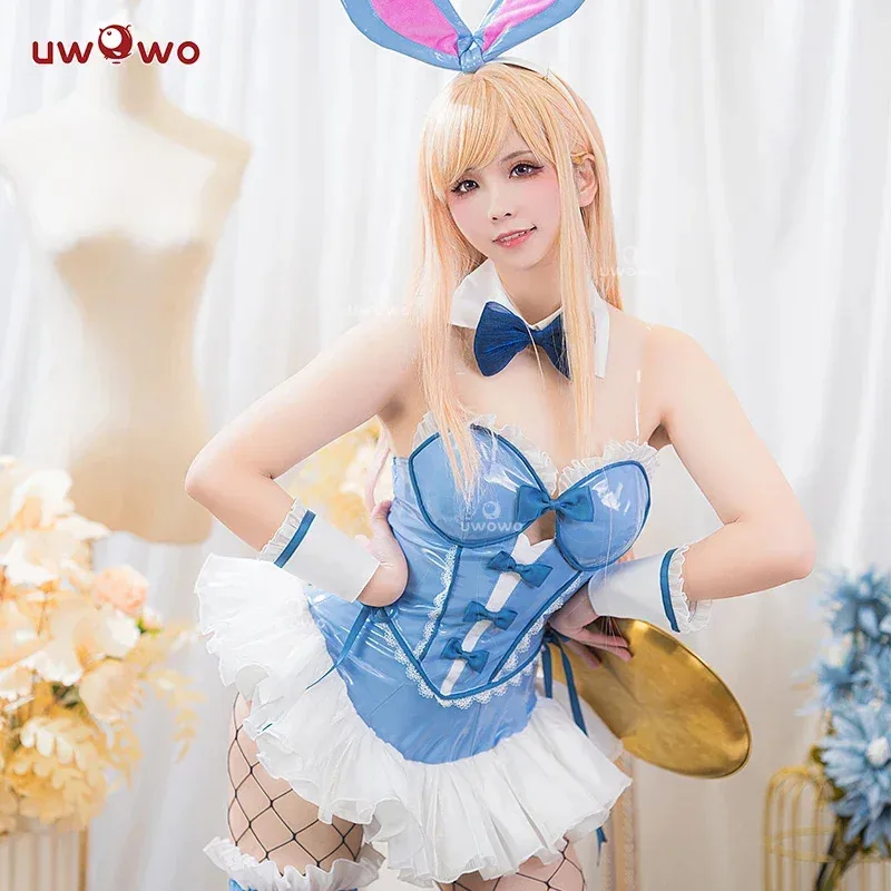 В НАЛИЧИИ Marin Kitagawaa Marinn Kitawaa Bunny Girl Костюмы Хэллоуин Косплей Наряд Повязка на голову Бодиб;4.f'7;j,3'