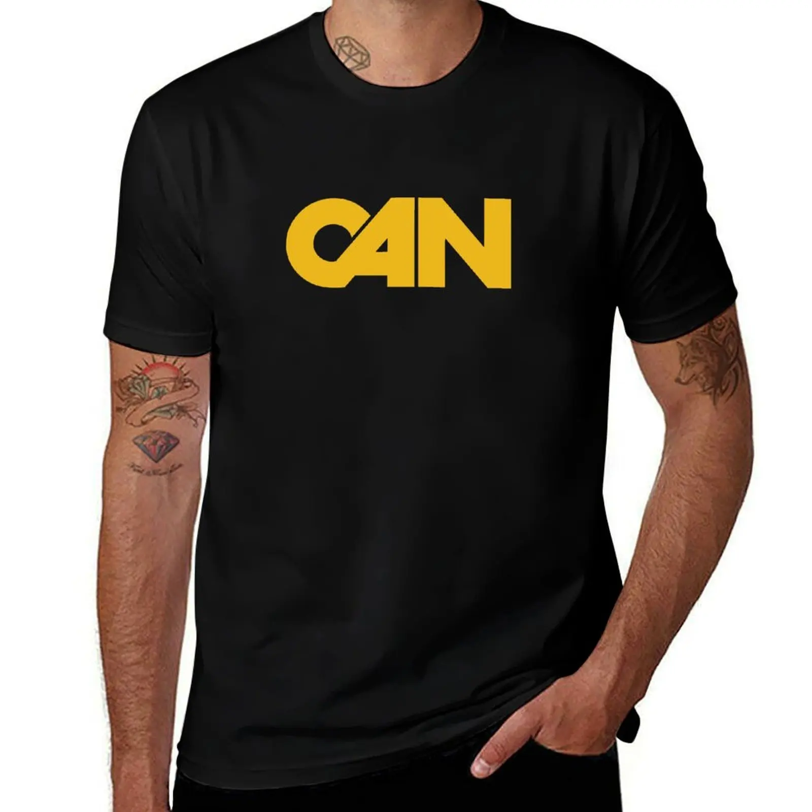 Can Krautrock T-Shirt cotton t shirt man man t shirt heavy cotton T-Shirt