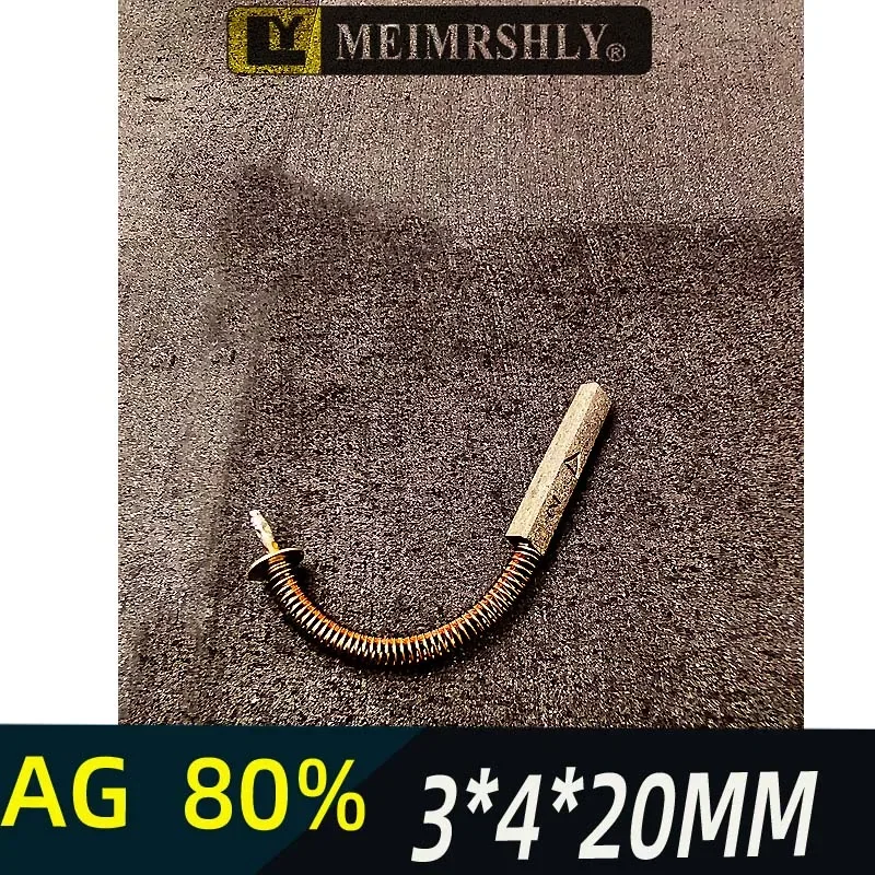 Угольная щетка MEIMRSHLY 3*4*20 мм/6*6*20/8*10, подходит для машины Siemens Ge Philips CT, 60–90% серебряная угольная щетка
