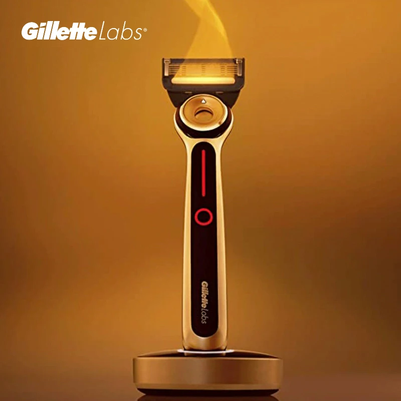 Бритва с подогревом Gillette Lab Series, 5-слойное лезвие, ручная бритва, смягчающая борода для более гладкого бритья, удобная бритва для мужчин