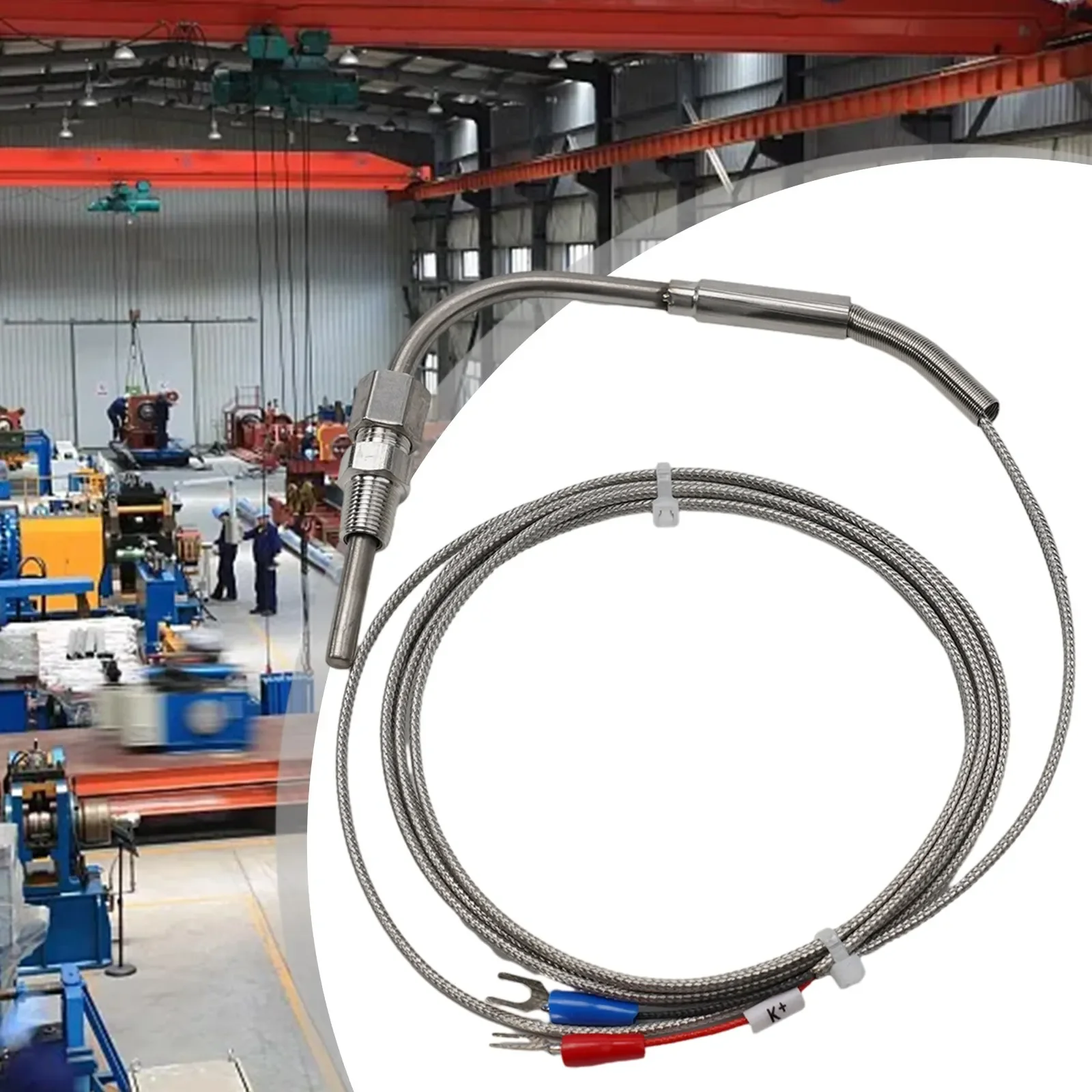 Фото Выхлопной зонд термопары типа NPT EGT K 1/8 дюйма 1200 ° Датчики температуры C Резьбовой регулируемый компрессионный замок Термопара типа K №5