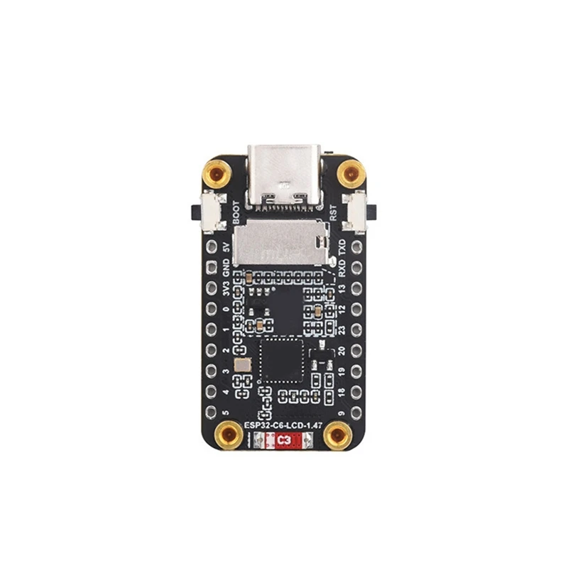 Фото ESP32-C6 Плата для разработки дисплея 1,47 дюйма1 поддерживает Wi-Fi 6 и BLE с цветным светодиодом RGB, ESP32 с дисплеем №3