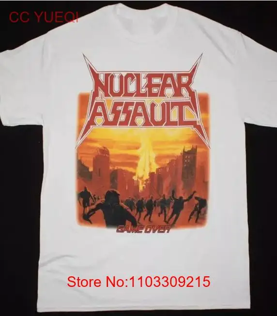 Футболка Nuclear Assault Band Game Over, белая футболка унисекс, все размеры S-5Xl TA5648