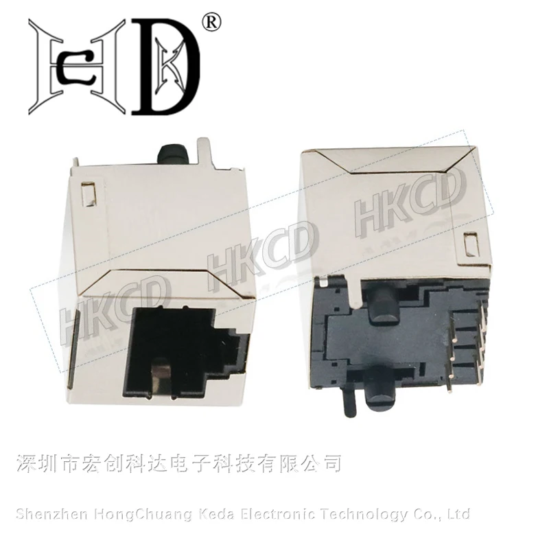 5 шт. RJ45 5224-8P8C-полная сетевая розетка с вертикальной вертикальной вставкой, розетка RJ45, 180-градусная кристаллическая головка