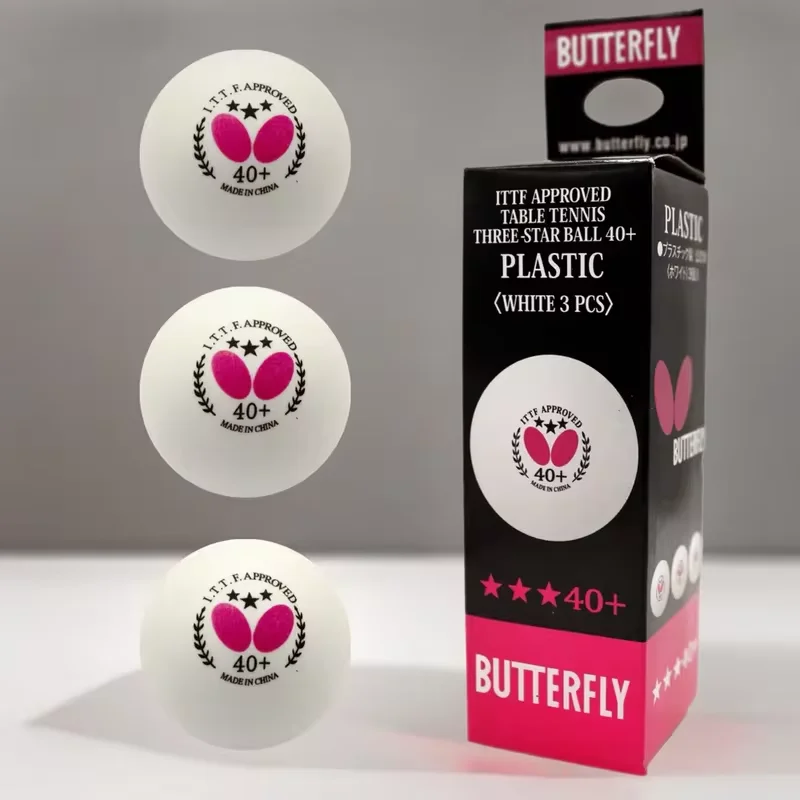 Мячи для настольного тенниса Butterfly 40 + White, сертифицированные по ITTF мячи для пинг-понга 3, 9, 15, 30 шт.