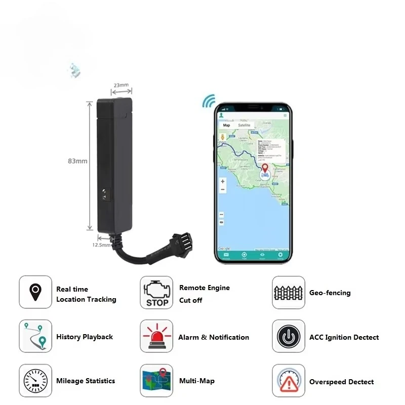 Фото Супер мини дешевый автомобильный GPS-трекер для мотоцикла GPS-трекер для мотоцикла M558 GSM 850/900/1800/1900 МГц №2