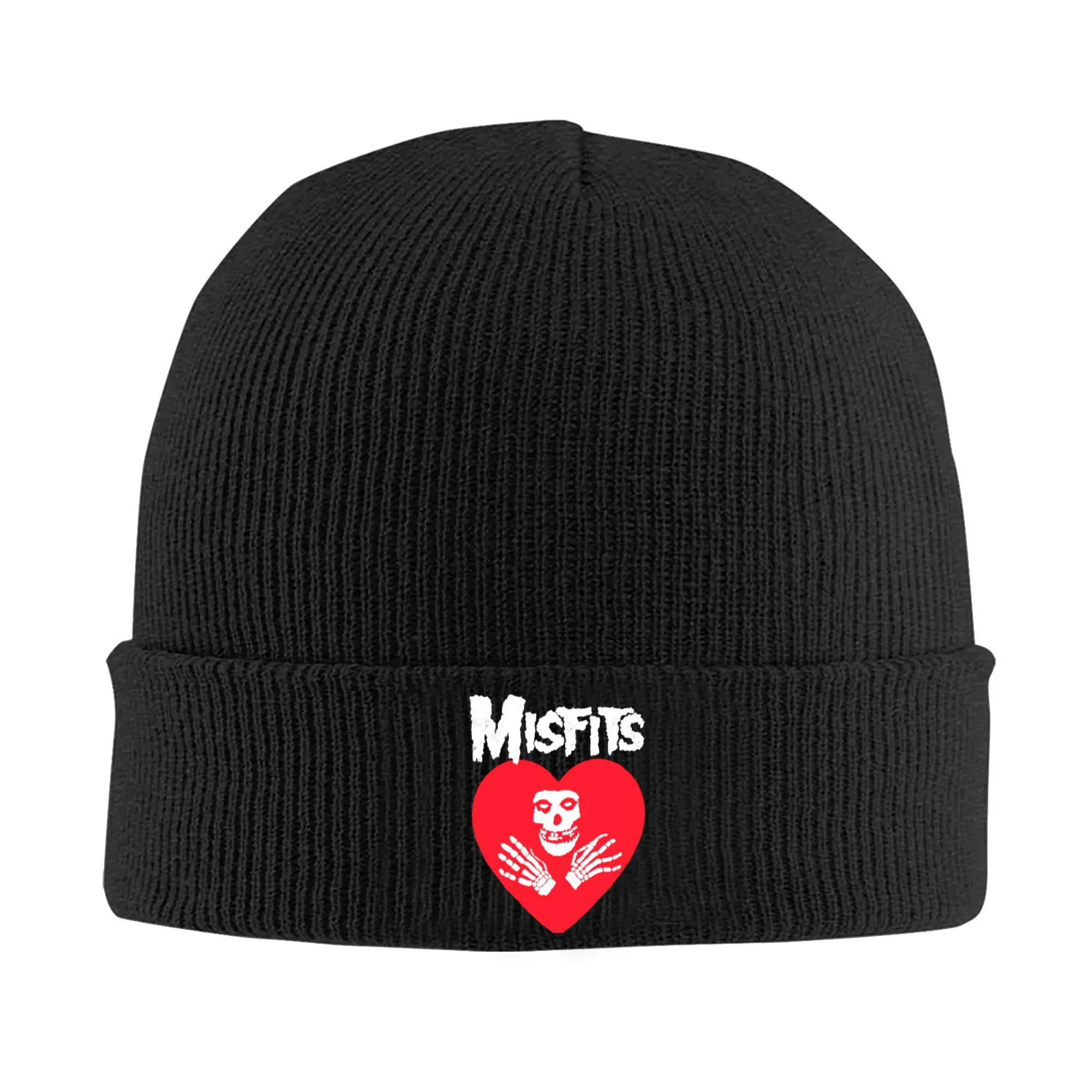 Шапки на заказ Love Misfits Skull Skullies для мужчин и женщин, трендовая зимняя теплая вязаная шапка для взрослых, хеви-метал, рок-капот, шапки
