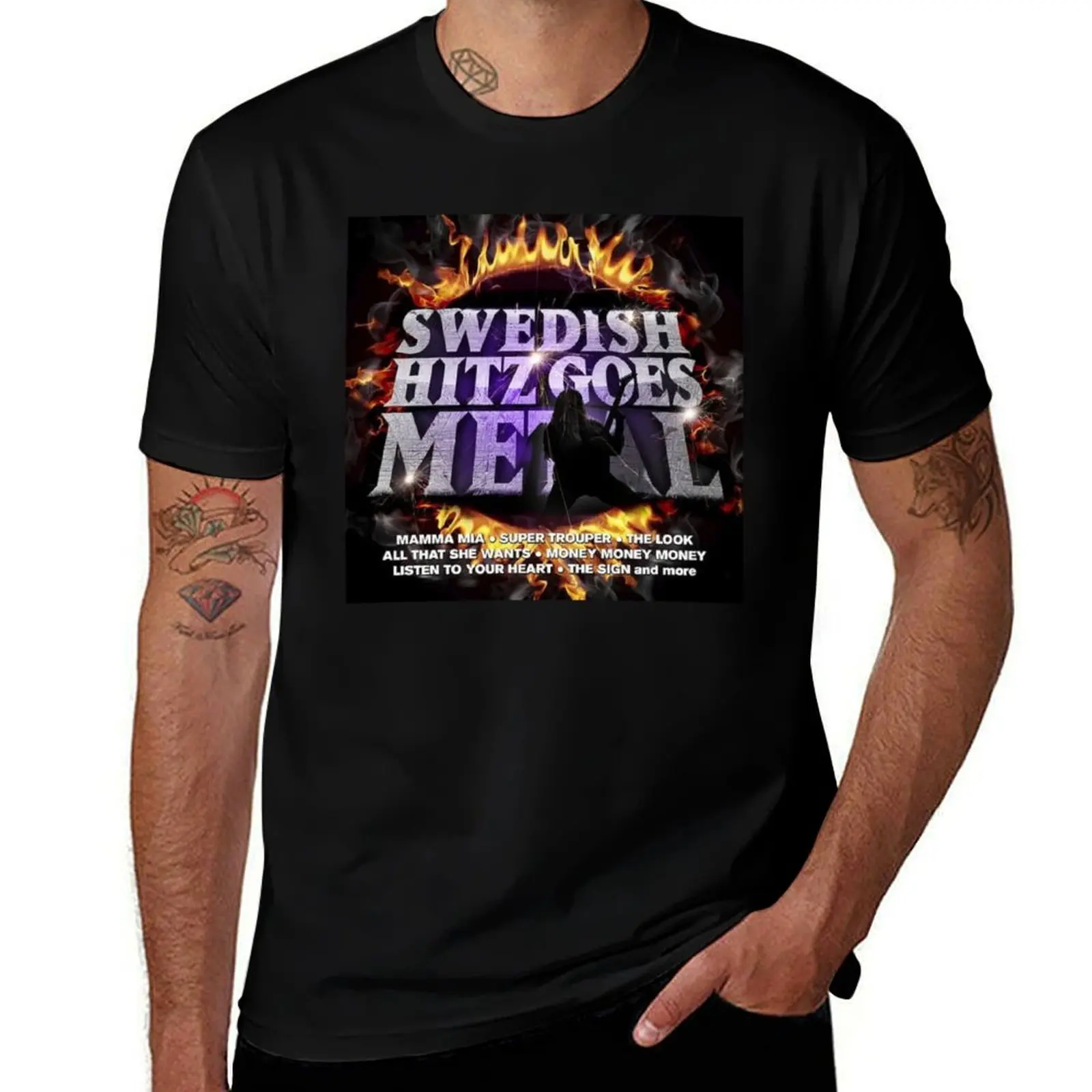 Majestica-ReinXeed-шведский Hitz Goes Metal альбом 2011, футболка, одежда в стиле аниме, забавные футболки большого размера, мужская мода