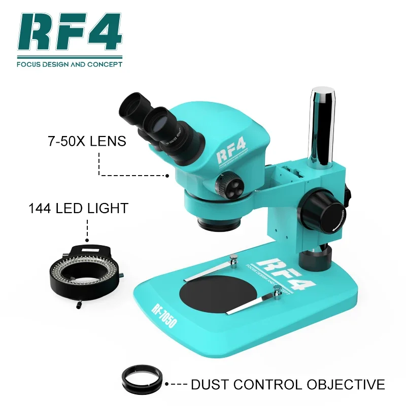 Радиальный микроскоп RF4 7-50X с постоянным увеличением, RF7050