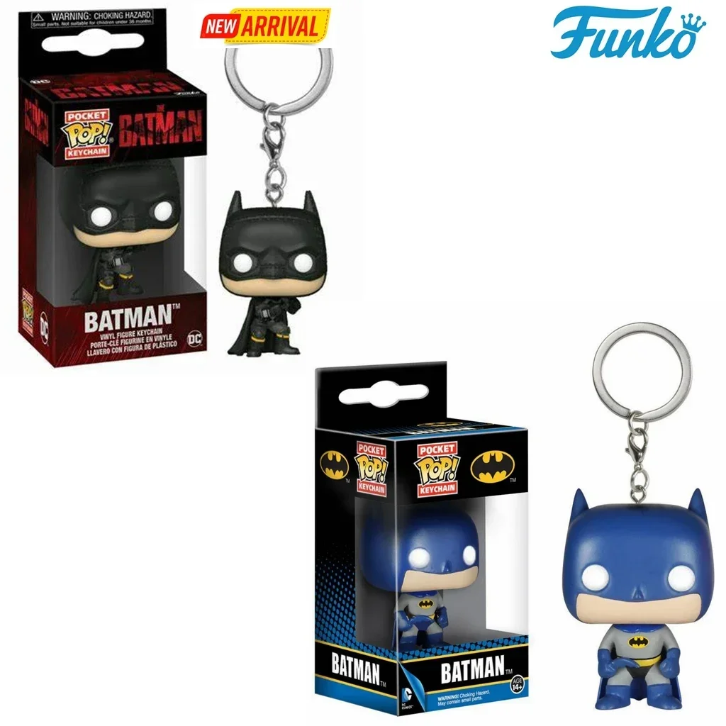 FUNKO POP Batman Comics Новая ПВХ экшн-кукла Dark Knight Movie Edition Брелок Виниловая игрушка Pop Pocket Series Модель игрушки Брелок