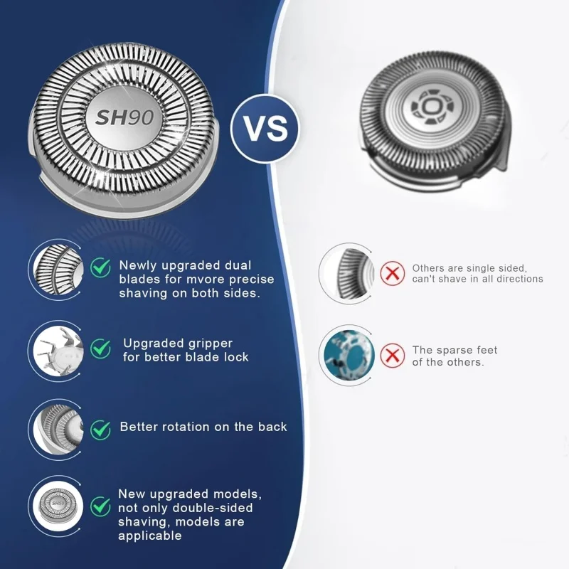 Сменные лезвия SH90 для бритв Philips Norelco серии 9000, SW670091 SW970083 S931127 S931184, S931187, S932188 (art.: 3920d0da61677) - 3920d0da61677