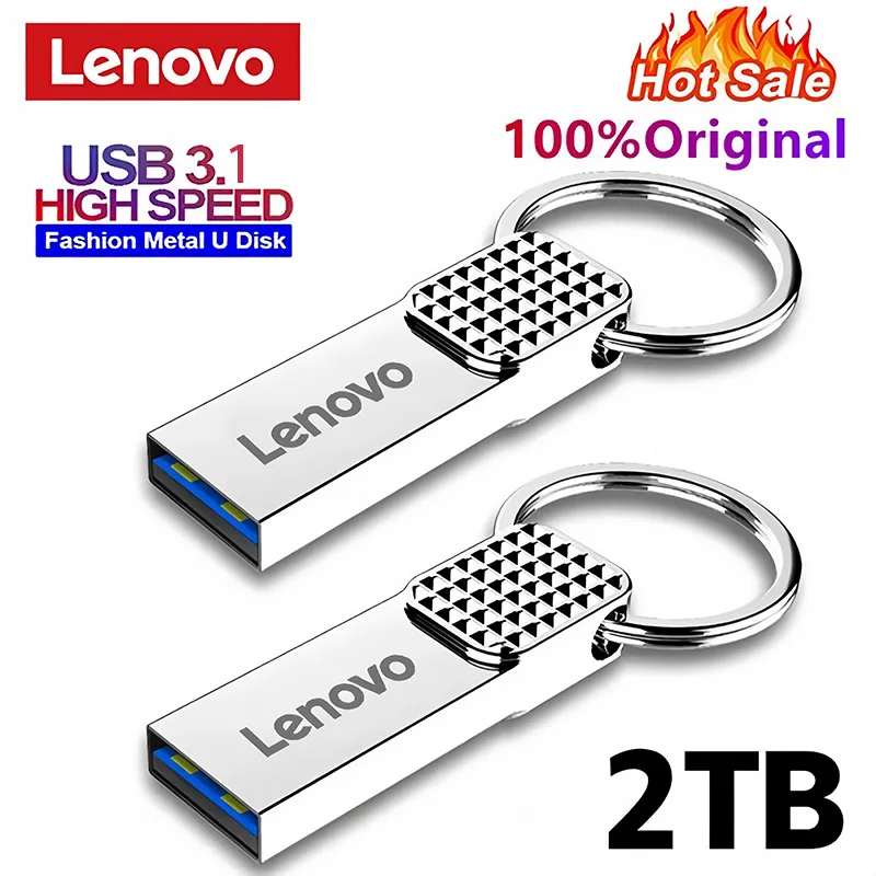 USB-флеш-накопитель Lenovo в металлическом корпусе, водонепроницаемый