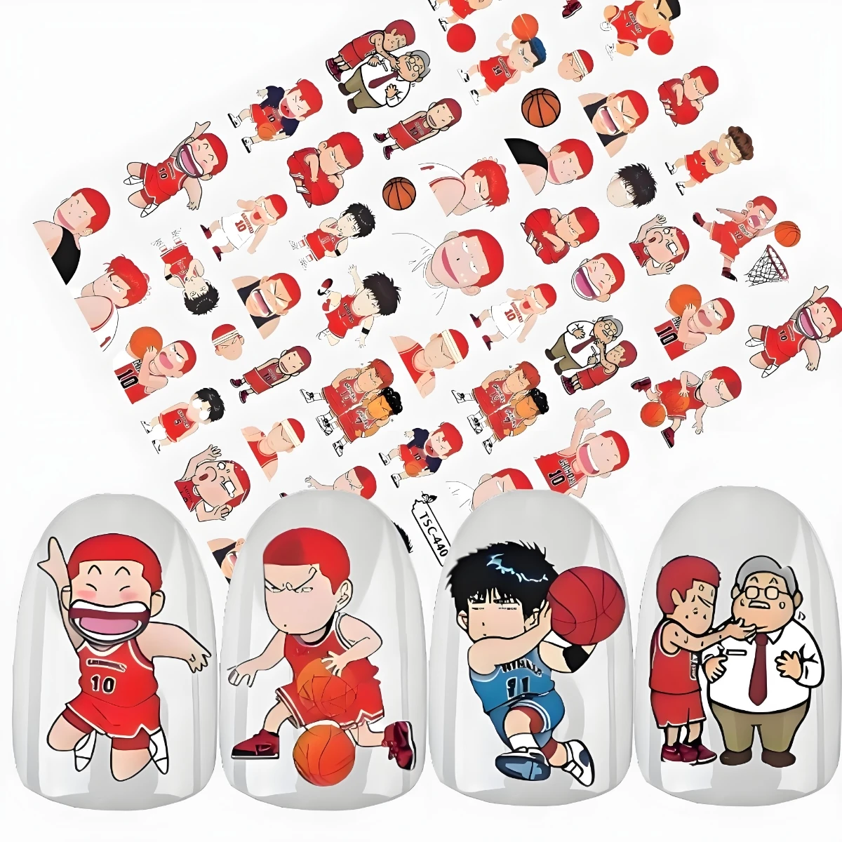 TSC-440 SLAM DUNK Sakuragi Hanamichi 3D наклейки для дизайна ногтей для DIY модные ногти