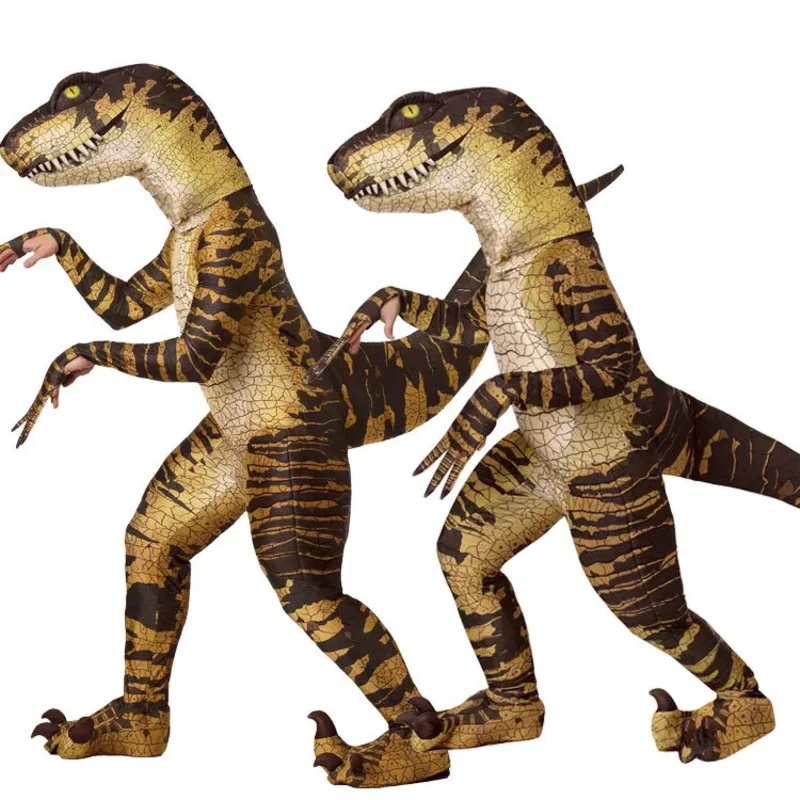 Талисман T Rex аниме косплей динозавр для взрослых мужчин детей Дино мультфильм дьявол Велоцираптор костюм на Хэллоуин с головным убором
