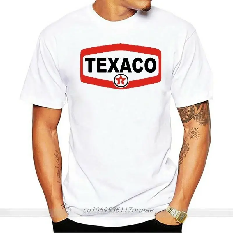 Футболка Kaus Pria Lucu Logo Perusahaan Texaco Fashion Kaus Kebaruan Kaus Wanita