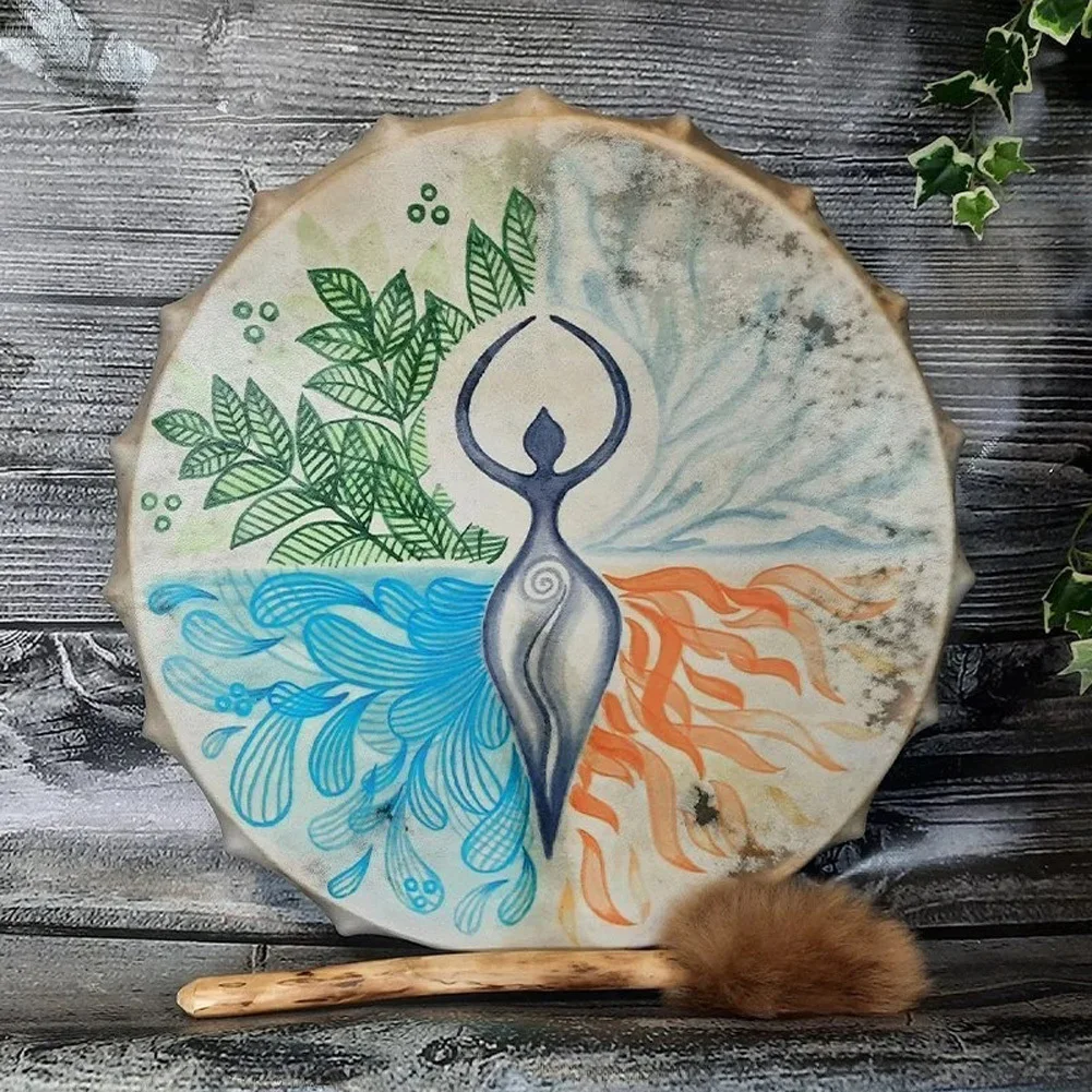 Барабан Shaman с барабаном, ручной барабан, Ударные музыкальные инструменты 9,8 в барабане шамана, праздничные украшения для вечеринок