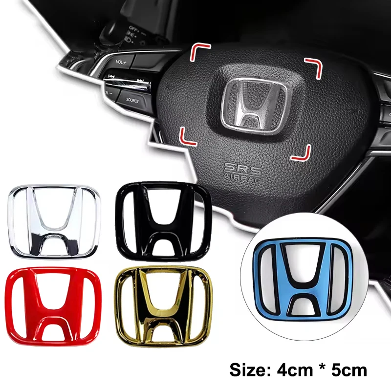50x40 мм ABS автомобильный чехол на руль, эмблемы, наклейки для Honda Envix Odyssey City Jazz Fit CRV Civic Accord Insight Jade Vezel