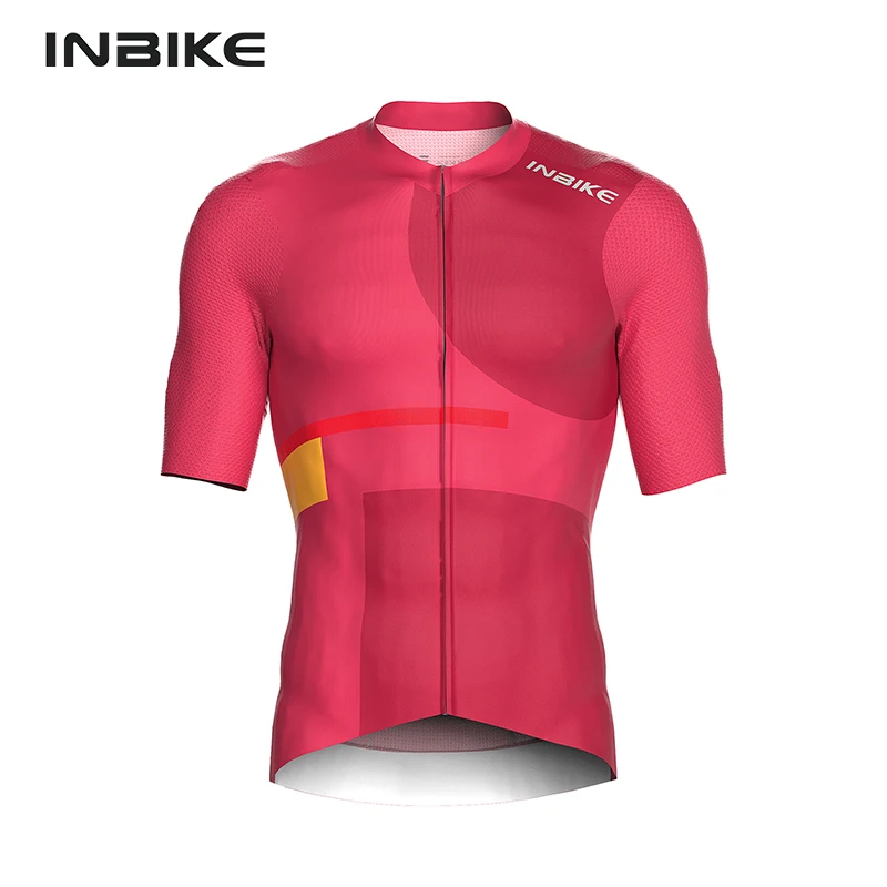 Футболка INBIKE мужская с коротким рукавом, трикотажная одежда для езды на велосипеде, с 3 карманами, летняя одежда
