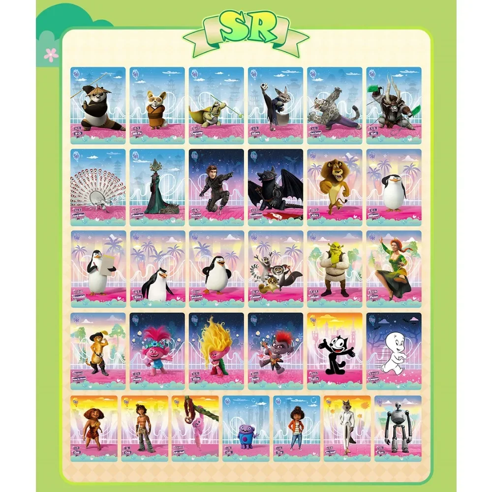 Фото KAYOU DreamWorks карты Po Kowalski Shrek Poppy знаменитые аниме суперзвезды 30th Anniversary Parade коллекционные карты детский праздничный подарок №4