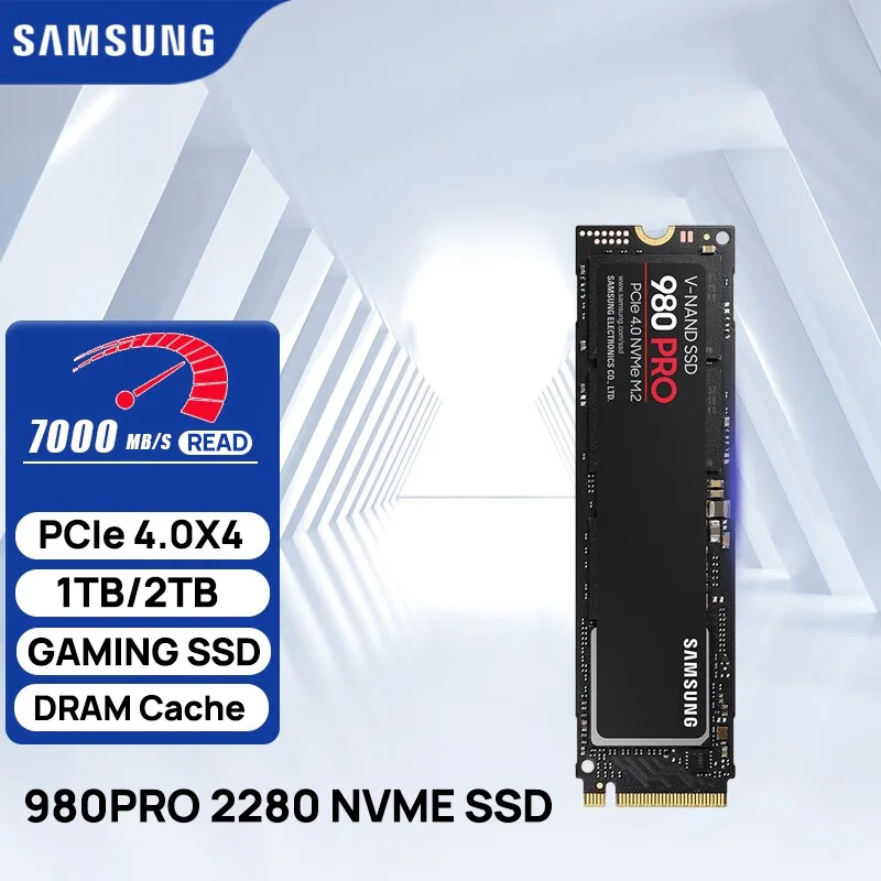 Диск SAMSUNG 980 Pro 2 ТБ 1TB 500G SSD NVMe PCIe 4,0 M.2 2280 для PS5 PlayStation 5, ноутбука, ПК, ноутбука, игрового компьютера