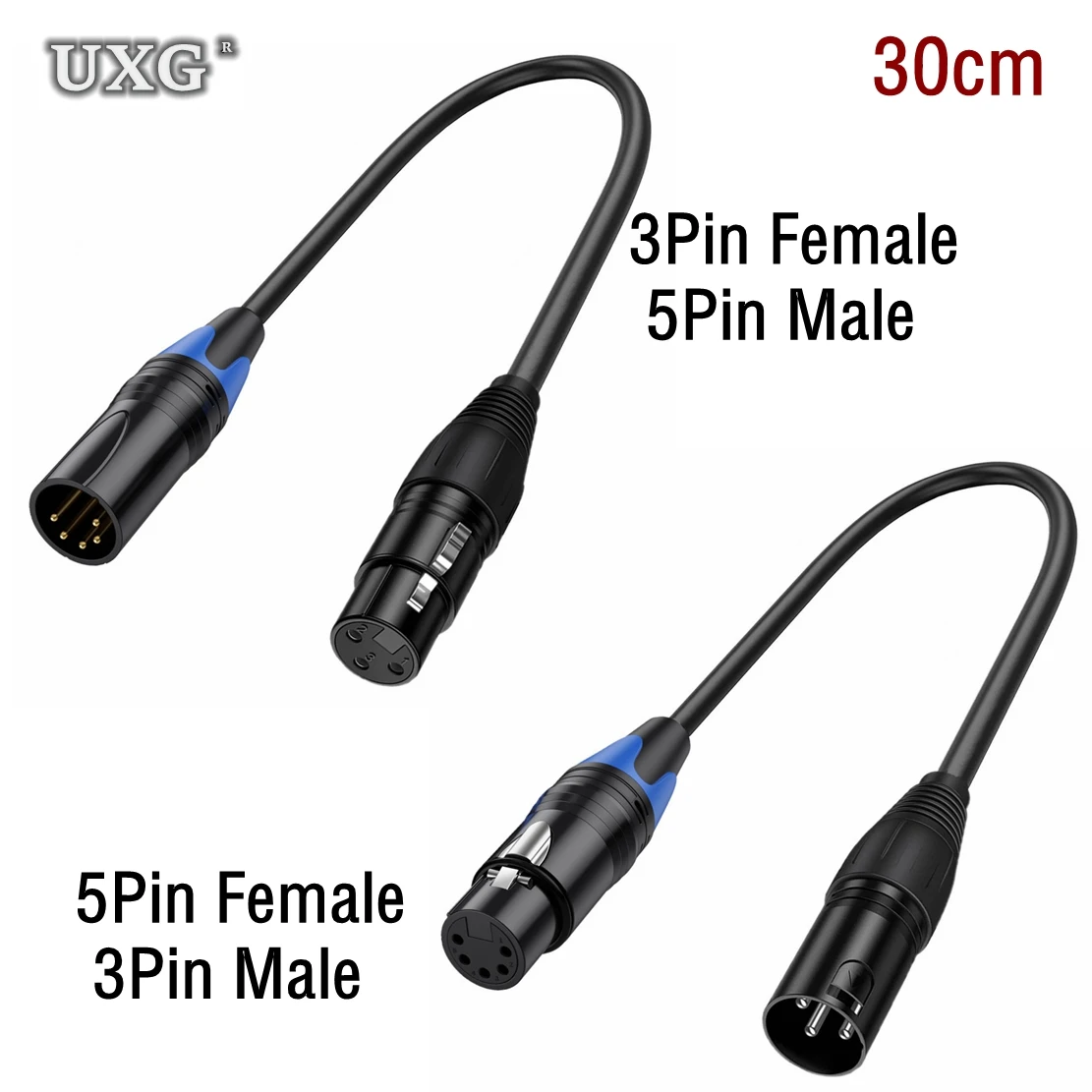 XLR Male 3 Pin к XLR Female 5 Pin & XLR Female 3 Pin к XLR Male 5 Pin аудио кабель, для микрофона DMX