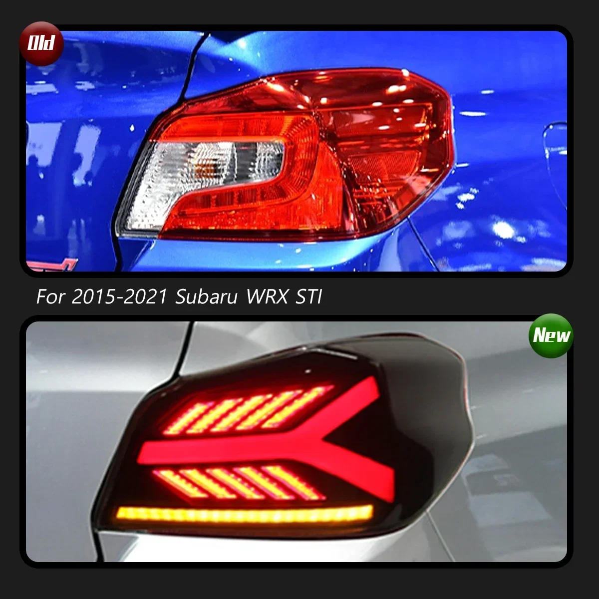Фото Автомобильный задний фонарь для Subaru WRX STl, обновленный задний фонарь 2015-2021, модифицированный для нового динамического указателя поворота, автомобильный светодиодный задний фонарь в сборе №3