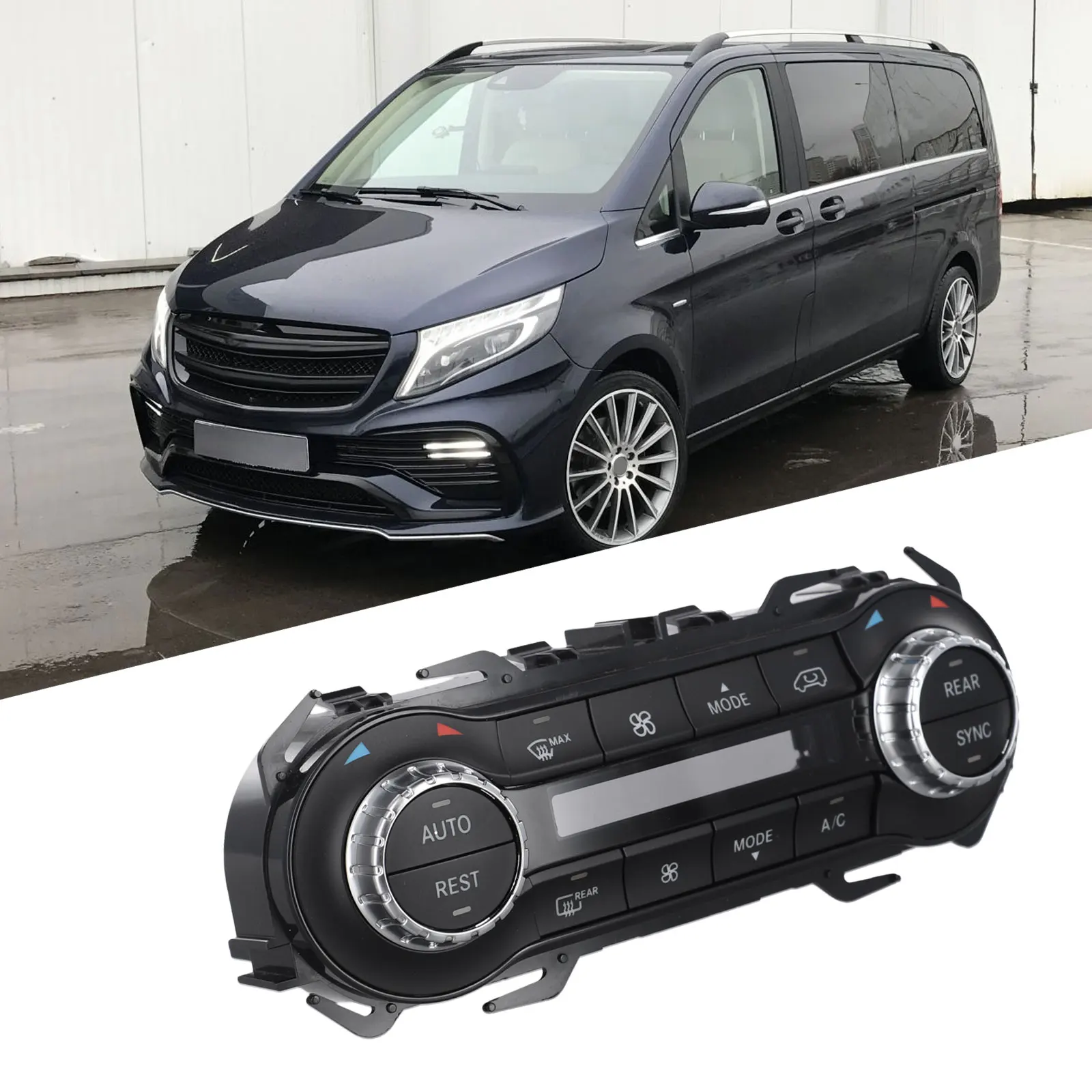 Для Vito для W447 автомобильная панель переключателя кондиционера, автомобильные детали кондиционера, автоаксессуары A 4779004518   ABS для метриса для Вито