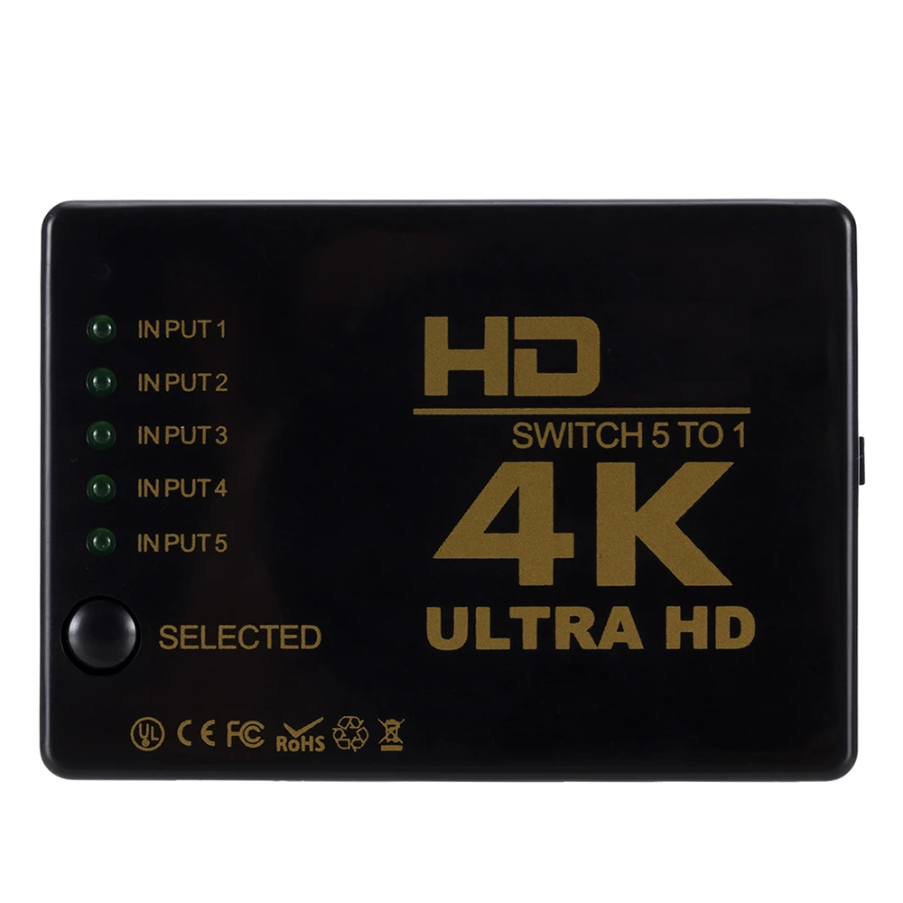 Фото 4K 5x1 HDMI-совместимый кабель-разветвитель HD 1080P Адаптер видеокоммутатора 5 в 1 Выходной порт-концентратор для Xbox PS4 DVD HDTV ПК Ноутбук ТВ №4