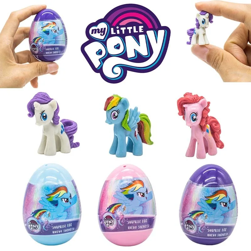 Hasbro My Little Pony сюрприз яйцо с наклейками игрушка Huevo сюрприз розовый пирог мерцающие Мультяшные фигурки для детей Подарки