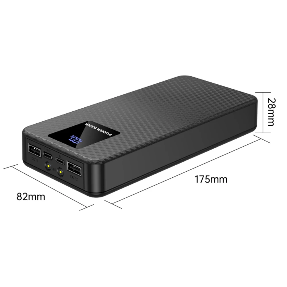 Quick Charge QC3.0 DIY 6x18650 Чехол для аккумулятора Power Bank Держатель Powerbank Портативный ящик для хранения аккумуляторов с ЖК-дисплеем