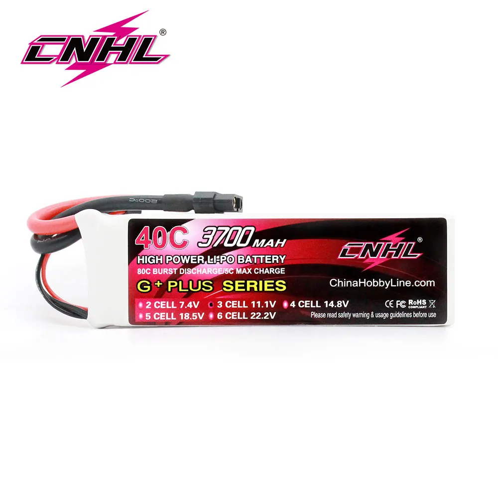 Аккумулятор CNHL 3S 4S 11,1 В 14,8 в 18,5 в Lipo 3300 мАч 3700 мАч 40C с XT60 для радиоуправляемых автомобилей, рок-ползаков, грузовиков, самолетов, вертолетов