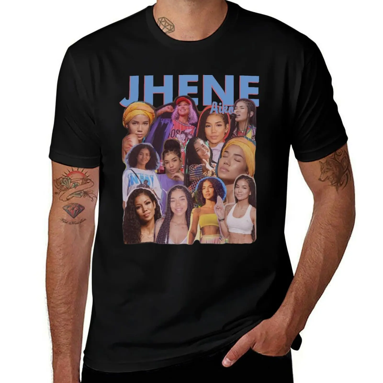JHENE AIKO винтажная футболка BOOTLEG 90S, футболки для мужчин, футболки с рисунком, хлопковая футболка, мужская футболка