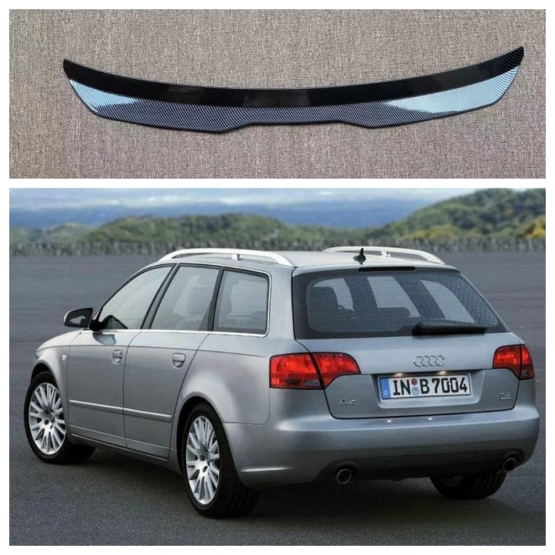 Спойлер из АБС-пластика для Audi A4 avant B6 Sportback, глянцевый черный спойлер для хэтчбека Sayap Mobile A3