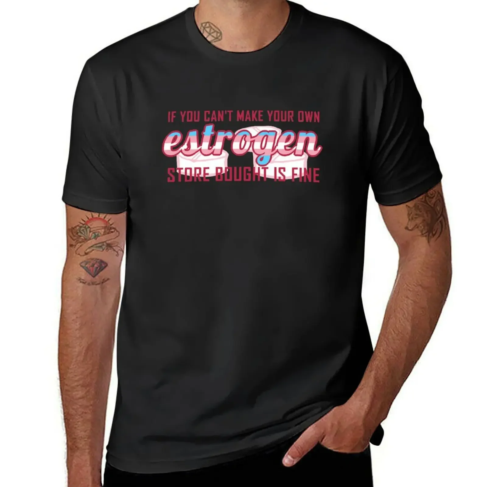 Футболка Store Bought Estrogen (с таблетками), летняя одежда, спортивные рубашки с рисунком, мужская футболка