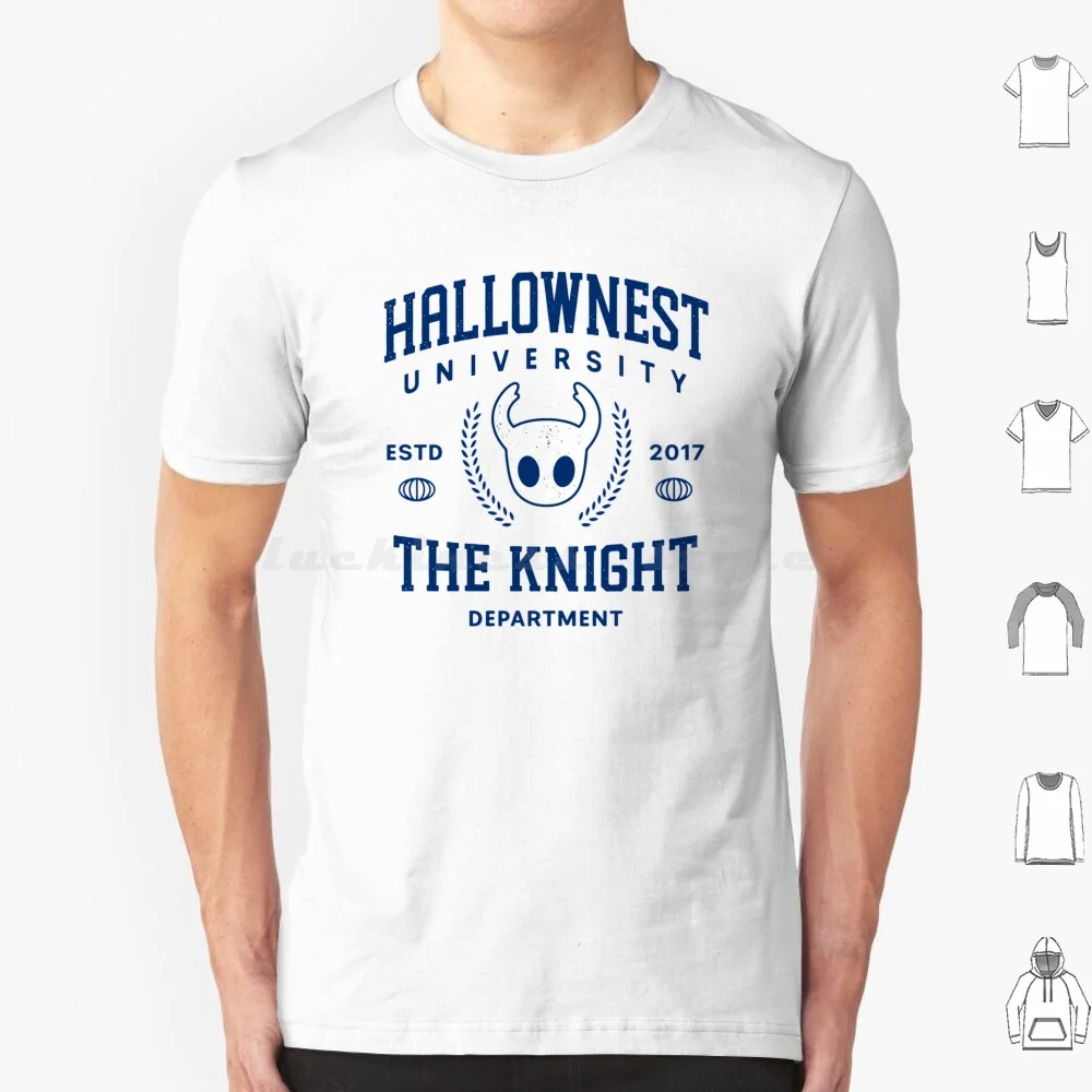 Hallownest, футболка с эмблемой университета 6xl, хлопковая крутая футболка Hallownest, рыцарь с отверстиями, Hornet