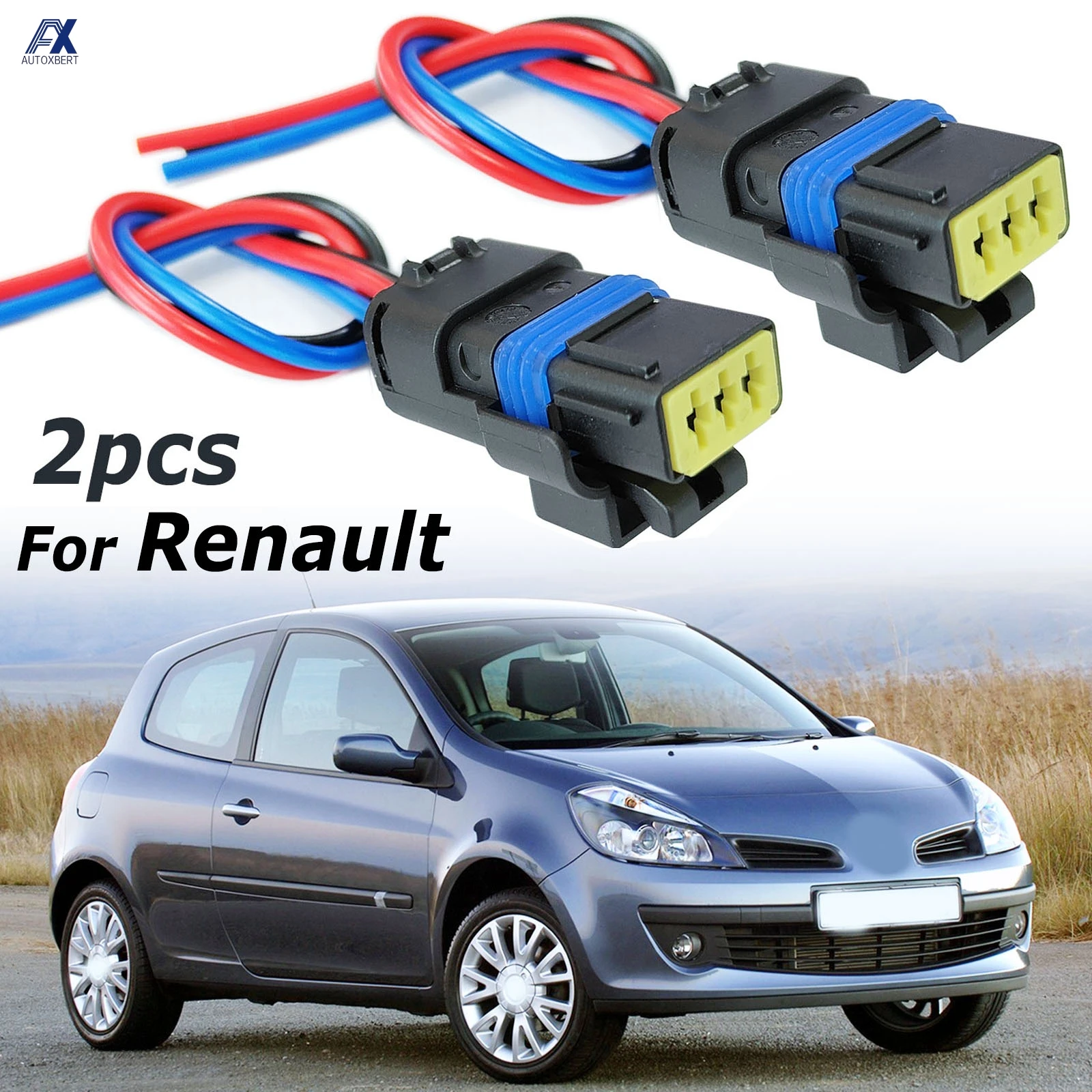 Пара для Renault Clio Captur Twingo Scénic Kangoo Megane Thalia, разъем датчика давления на топливную рейку, жгут проводов 8200584034