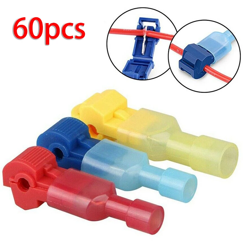 60 шт., Т-метчики для кабелей 22-10 AWG