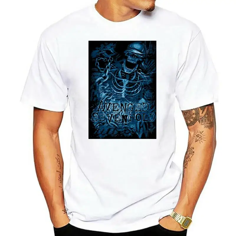 t shirt Rockoff Trade Men's Avenged Sevenfold Chained Skeleton T-Shirts  Black S-3XL Men High Quality Printed Tops Tees